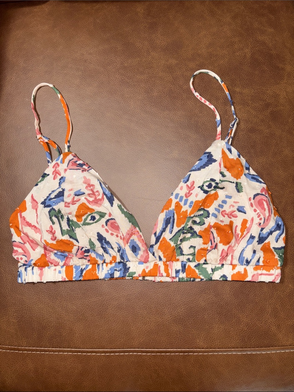 Floral Print Bralette Top // Women’s Size Small-Medium
